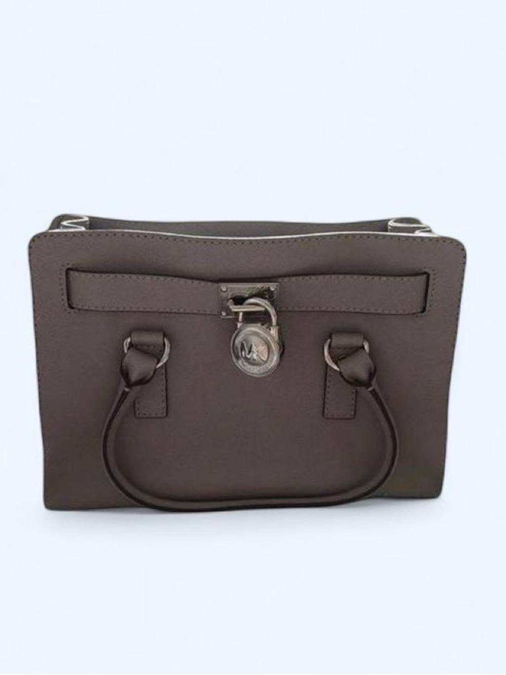Michael Kors Structured Satchel in Taupe Gray